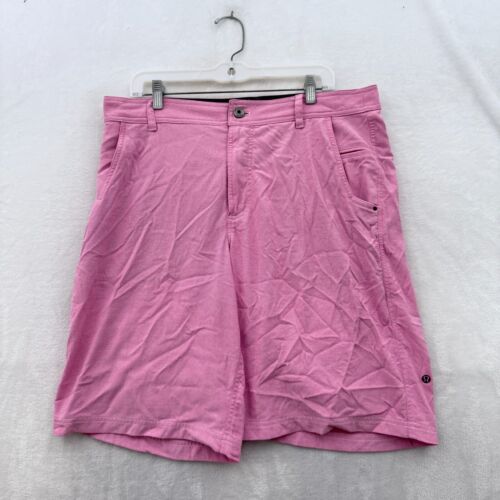 Lululelmon Kahuna Shorts Mens 36 Pink Summer Casual Nylon Stretch 10"