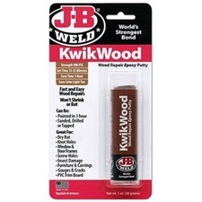 JB Weld Kwik Wood Epoxy Putty Stick & Fill 28g Strength 900psi Light Tan 8257