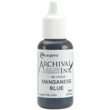 Archival Pad Reinker Manganese Blue 0.5oz Stamping Supplies Ink Refill