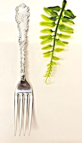 ONE Wallace & Sons Mfg. Co. Sterling Silver Lunch Fork 50 Gr. Waverly Pattern ML