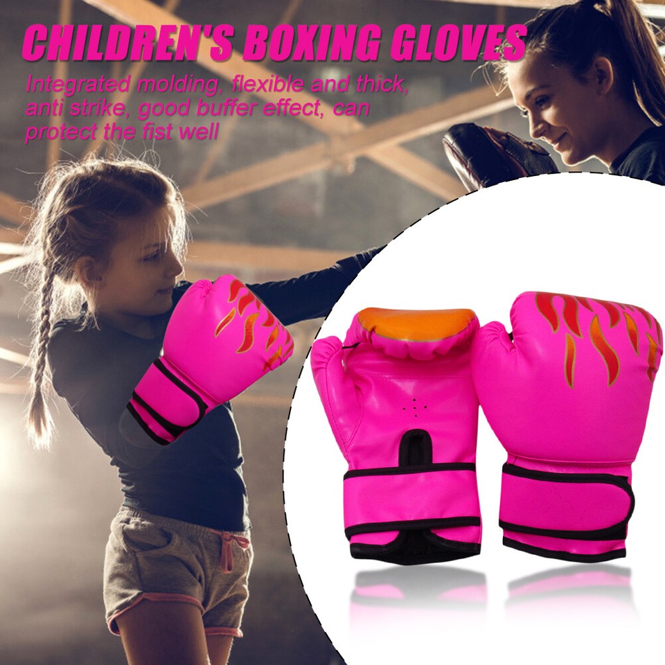 A 2pcs Boxing Training Fighting Gloves Kid Breathable Sparring Karate
