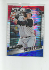 2014 Panini Prizm Draft Picks Prizms Red White and Blue Pulsar #62 Skyler Ewing