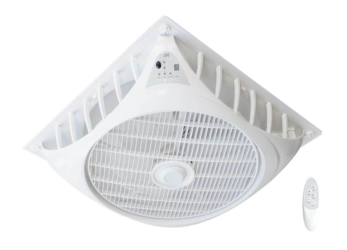 Sunpentown SF-1691C Drop Ceiling Fan 9-Speed DC Motor Remote 2x2