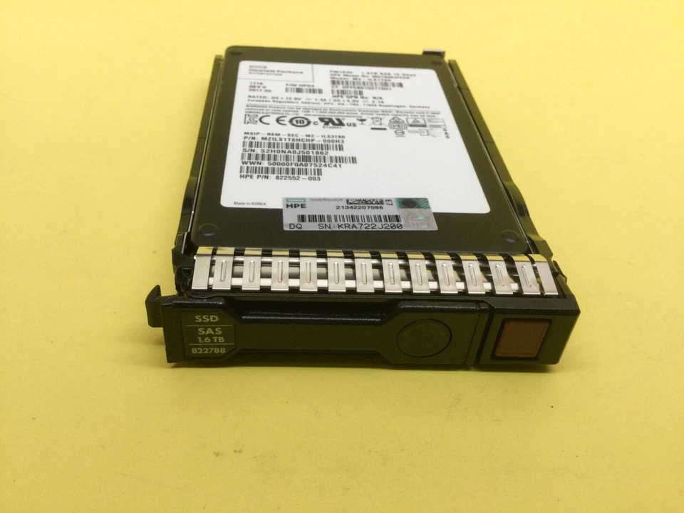 822563-B21 HP 1.6TB SAS 12G MIXED USE SFF SC SSD 822788-001 - Image 2 of 3