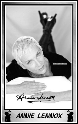 Annie Lennox, signiert, Baumwoll Leinwand Bild Set auf einem Hintergrund - Lim/iEdit (AL-5)