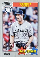 2022 Topps Gerrit Cole 1987 All-Star Insert BLACK PARALLEL #/299 ⚫️ NY Yankees