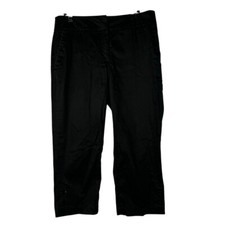 Willi Smith Black Mid Rise Cropped Straight Leg Dress Pants 6