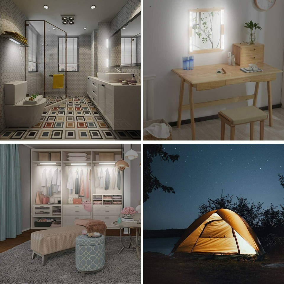 LED Motion Sensor Lights 10 LED Closet Battery Operated Night Lights ...