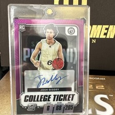Josh Giddey Contenders Optic College Ticket RARE Pink Variation  auto!!