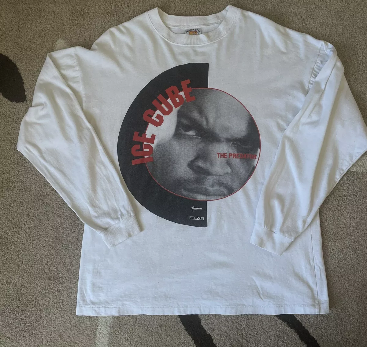 Vintage Ice Cube 1992 T Shirt NWA Rap Tee The Predator Single Stitch Long Sleeve