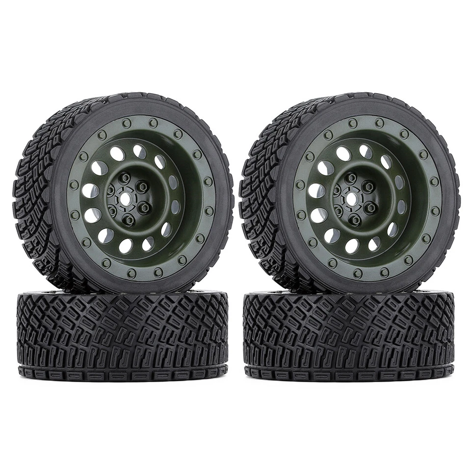 4 STÜCKE 12mm Hex 67mm RC Auto Gummireifen Rad für 1/10 Rolly WLtoys 1/14 144001 - Bild 4 von 4