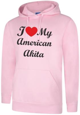 I Love My American Akita Hund Geschenk Unisex Hoody Hoodie Kapuzenpullover
