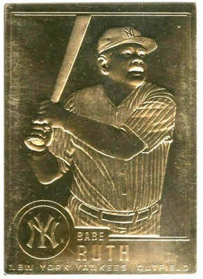 babe ruth new york yankees outfieled danbury mint 22k gold baseball card #30 ebay babe ruth new york