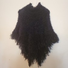 Black Shrug Poncho Size S/M Eyelash Fring