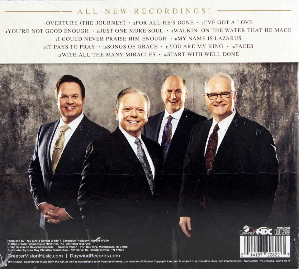 Greater Vision The Journey NEW CD Christian Southern Gospel Music Foto 2 de 2