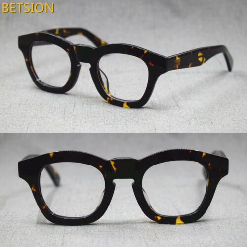 Japan Handmade Italy Acetate Eyeglass Frames clear lens Glasses Full Rim 1960's - Picture 1 of 37