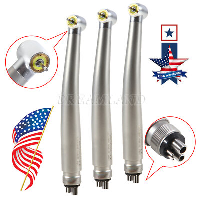 3 X Dental LED E-generator Shadowless Ring High Speed Handpiece 4 Water Spray 4H