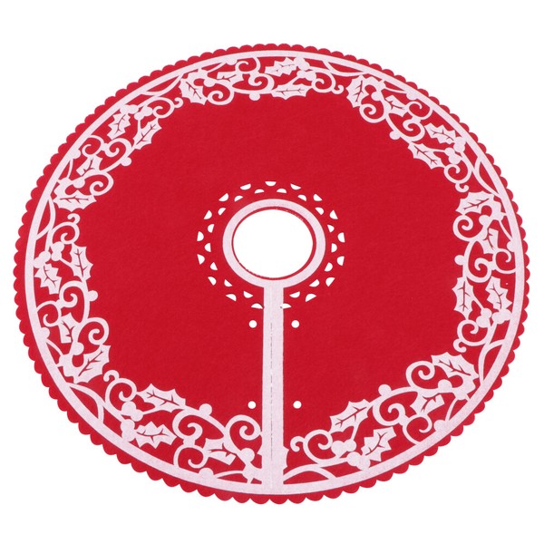 1 pieza alfombra de falda de árbol falda roja de árbol de Navidad soporte de árbol de Navidad niño