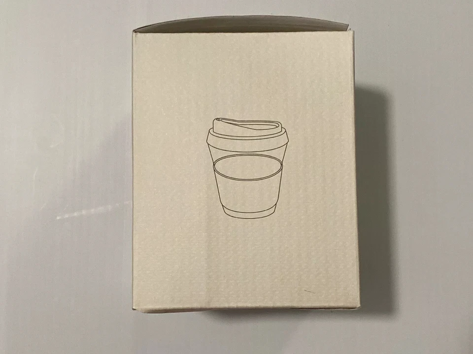 Taza de café de vidrio reutilizable de 12 oz. Taza de vidrio templado y banda de silicona antideslizante. Foto 2 de 3