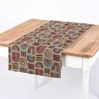 SchÖNer Leben. TischläUfer Regenbogen Beige Blau Rot 40X160Cm