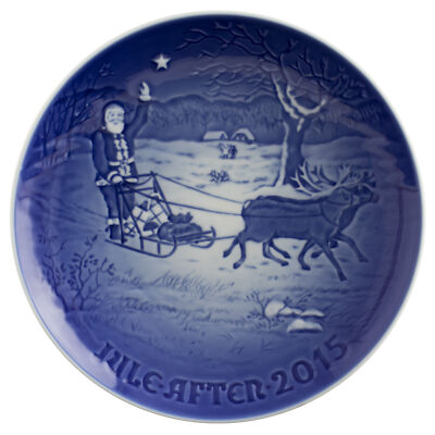 Piatto Royal Copenhagen 2002 – Originale Prima Scelta, Motivo Invernale Blu Cobalto, 18 Cm, Con Fori Per Appendere, Senza Scatola!