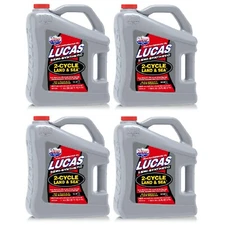 Lucas Oil Set of 4 Semi-Synthetic TC-W3 2-Cycle Land & Sea Oil 1 Gallon Bottles