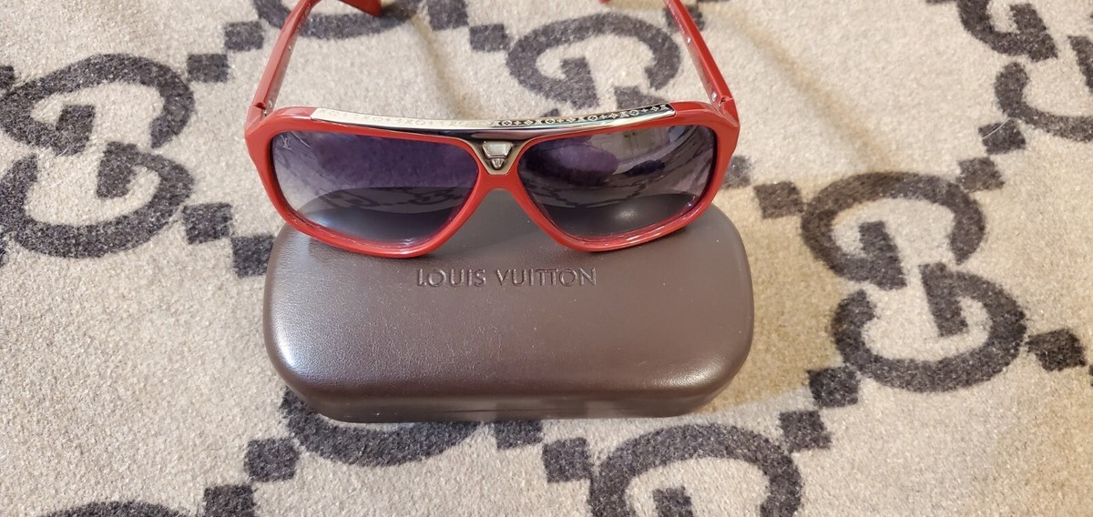 Louis Vuitton men/women Red Millionaire Sunglasses w/Silver Trim Very Rare