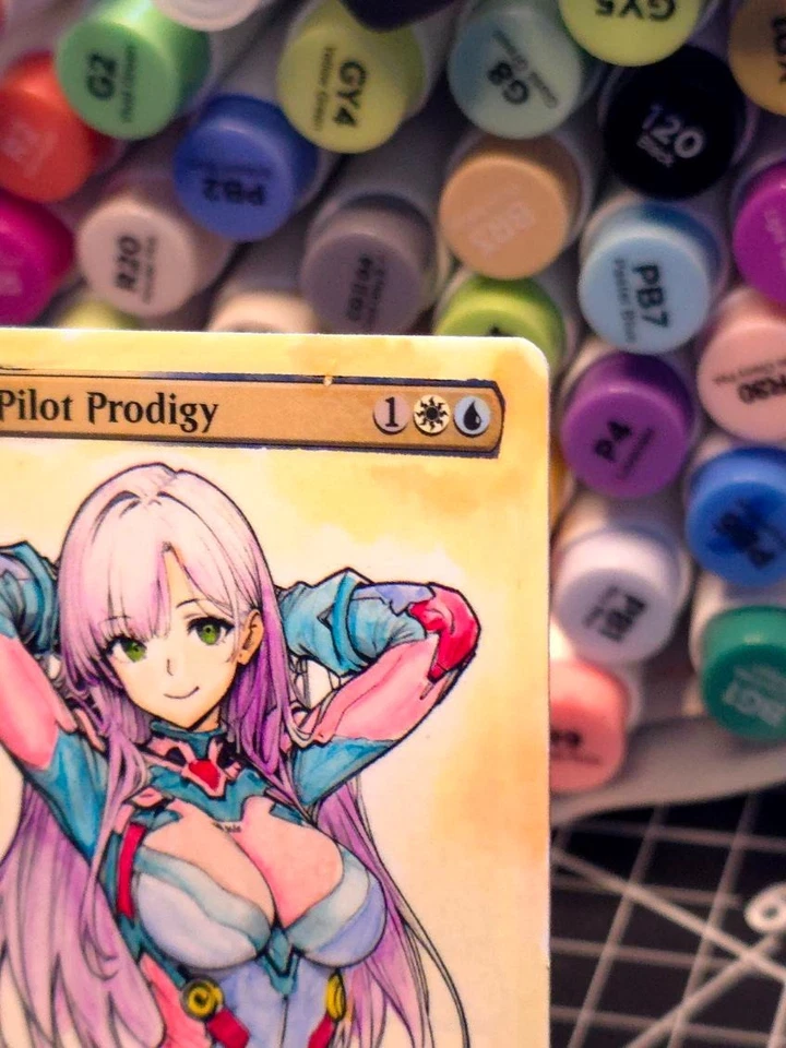 Kotori, Pilot Prodigy - MTG *Altered Hand Colored Original Art Anime - V2 - 1122 - Image 4 of 4