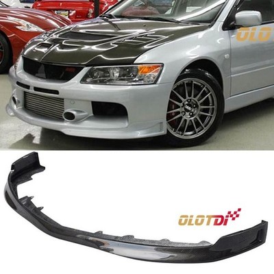 Carbon Fiber Front Bumper Lip Spoiler For Mitsubishi Evolution EVO 9 2005-2007