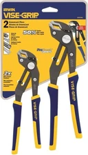 IRWIN VISE GRIP GrooveLock Pliers Set 8 Inch 10 Inch 2 Pack All Purpose Grips