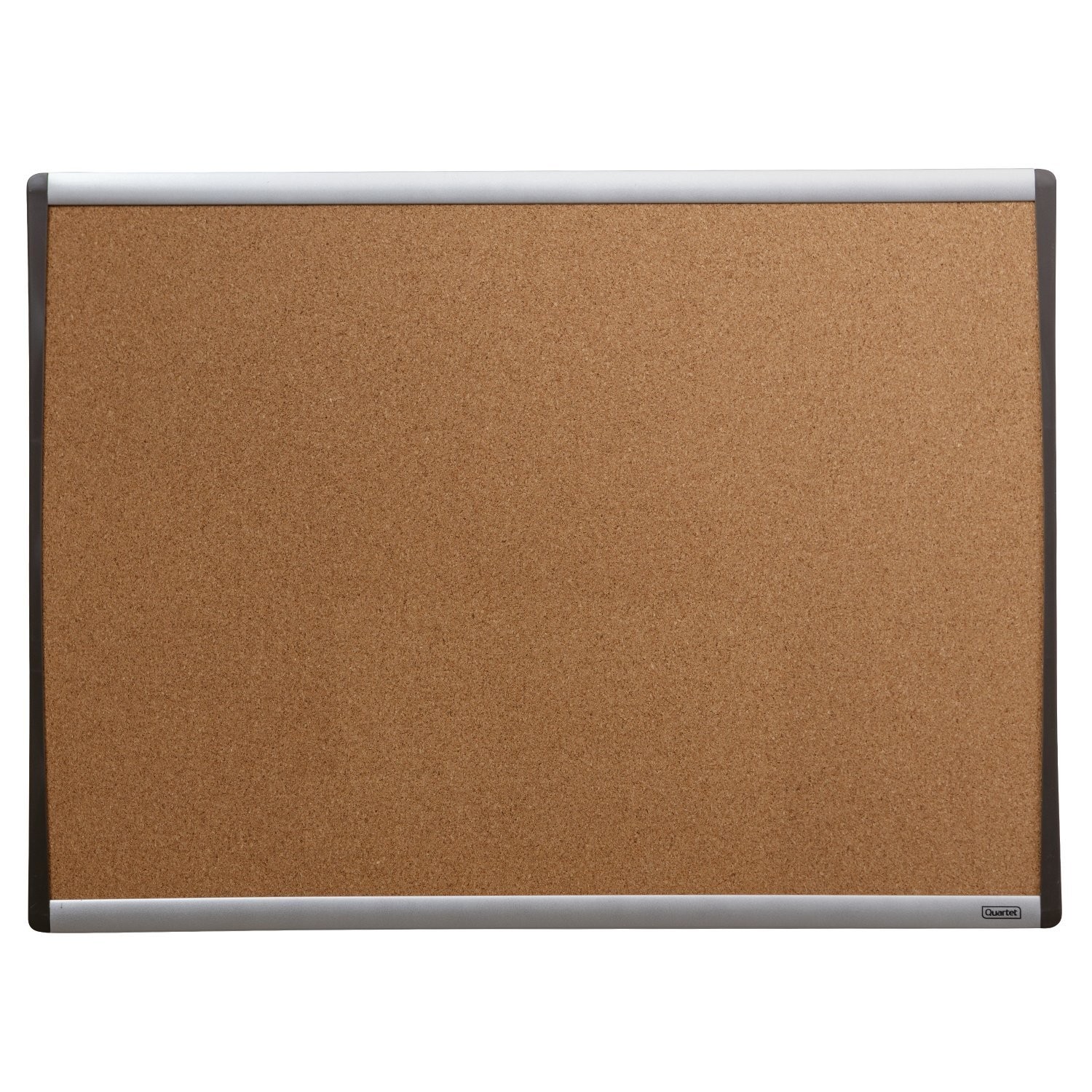 Cork Board, 17" x 23" Bulletin Board, Corkboard, Black/Silver Frame (79373)