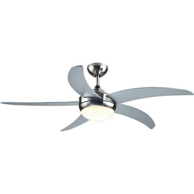 GoodHome Hanki Modern Silber Chrom Optik Deckenventilator Leuchte