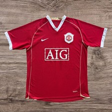 Vintage 2006-2007 “Nike” Manchester United Home Football Jersey AIG Sponsor Sz M