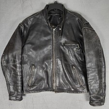 Giacca Schott vintage uomo 46 141 pelle bovina cafe racer moto USA LEGGI