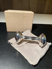 VTG Gorham Baby Rattle Silver Plated Original Box  Dust Bag Shower Gift YC1636