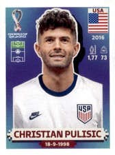 Christian Pulisic 2022 Panini World Cup Qatar Sticker #USA 18 USA Version