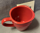 Longaberger WT Tomato Red Pottery Updated Soft Square Coffee Mug Cup 14 Oz 4.5"T — photo 10
