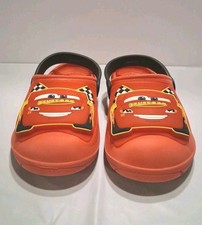 Cars Lightning McQueen Light Up Toddler Kids Pool Sling Back Crocs Sandals 9-10