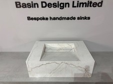 Bathroom bespoke tiled sink 600mm