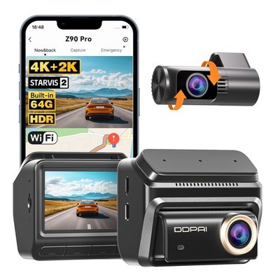 DDPAI 4K Dash Cam Front and Rear, STARVIS 2 IMX678, Built-in 64G eMMC Dual HD...