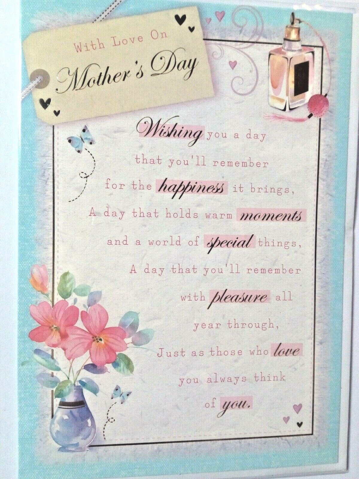 Beautiful Flowers Mother's Mothers Day Card With Love To A Special Mum