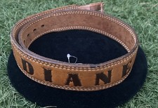VTG New Old Stock Western Tooled Leather Womens Belt Personalized DIANE 36  