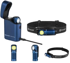 Olight Perun 3 Mini Midnight Blue Premium Headlamp, Red/White LED, 1250 Lumens