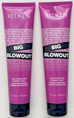 Redken Big Blowout Volumizing Gel Heat Protection Jelly Set Of Two (2x) 5oz NEW!
