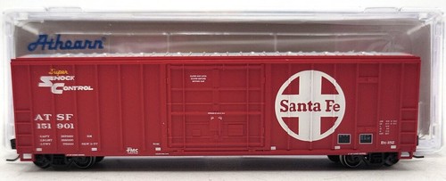 Coche de carga Athearn 24212 escala N Santa Fe 50' FMC puerta enchufable #151901 EX/caja | Condition: Used