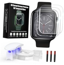 UV Tempered Glass Screen Protector Compatible with Apple Watch 41mm for 9/8/7