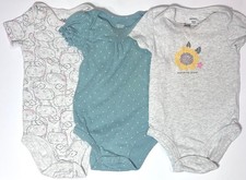 Carter  s Baby Girl 6-9 Months One Piece, Lot Of 3