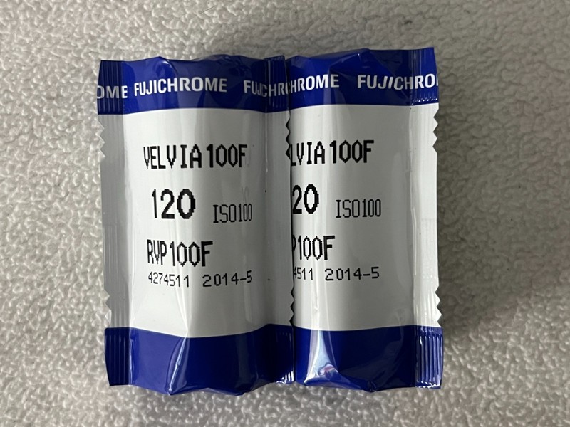 2 Rolls Fuji Velvia 100F - Cold Stored- Expired 05/2014