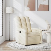 Relaxsessel Stoff Creme Sessel Mit Liegefunktion Polsterbarkeit