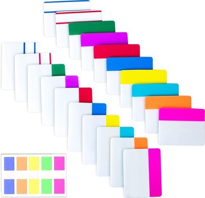 500 Pcs 2 Inch Sticky Index Tabs Writable File Tabs Page Markers Labels